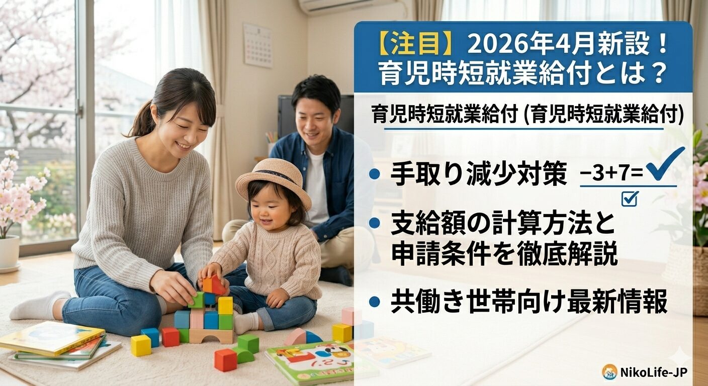 育児時短就業給付の計算方法と申請条件