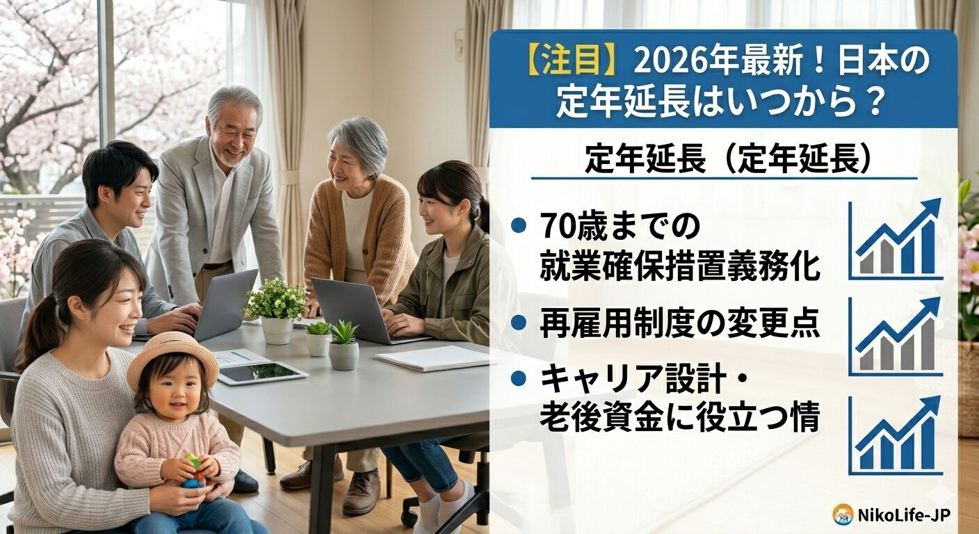 定年延長70歳までの雇用確保義務化