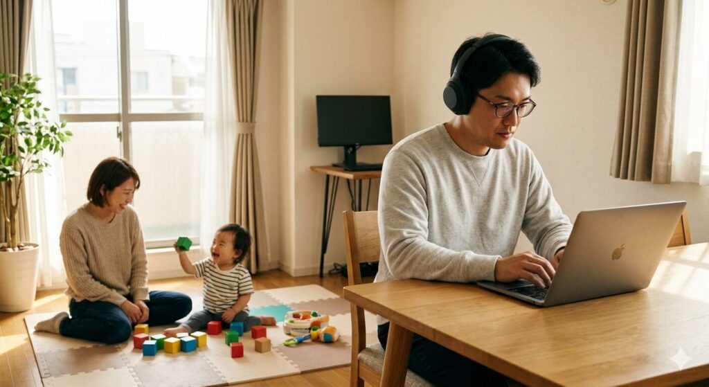 ITコンサル 在宅勤務 パパ 1歳児育児 タイムスケジュール ワークライフバランス