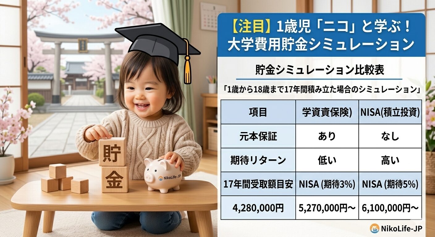 学資保険とNISA（積立投資）の比較