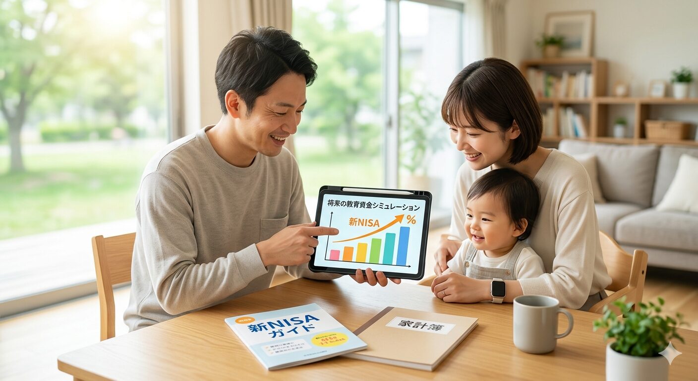 * 1歳児家庭のリアルな生活費モデル (https://nikolife-jp.com/1sai-katei-1month-seikatsuhi-model/) * 日本のキャッシュレス決済戦略 (https://nikolife-jp.com/japan-cashless-payment-optimization-strategy/) * 投資資金を捻出するための固定費削減術 (https://nikolife-jp.com/household-budgeting-tips/) ## 外部リファレンス * 金融庁：新NISA制度の概要とメリット (https://www.fsa.go.jp/policy/nisa2/index.html)